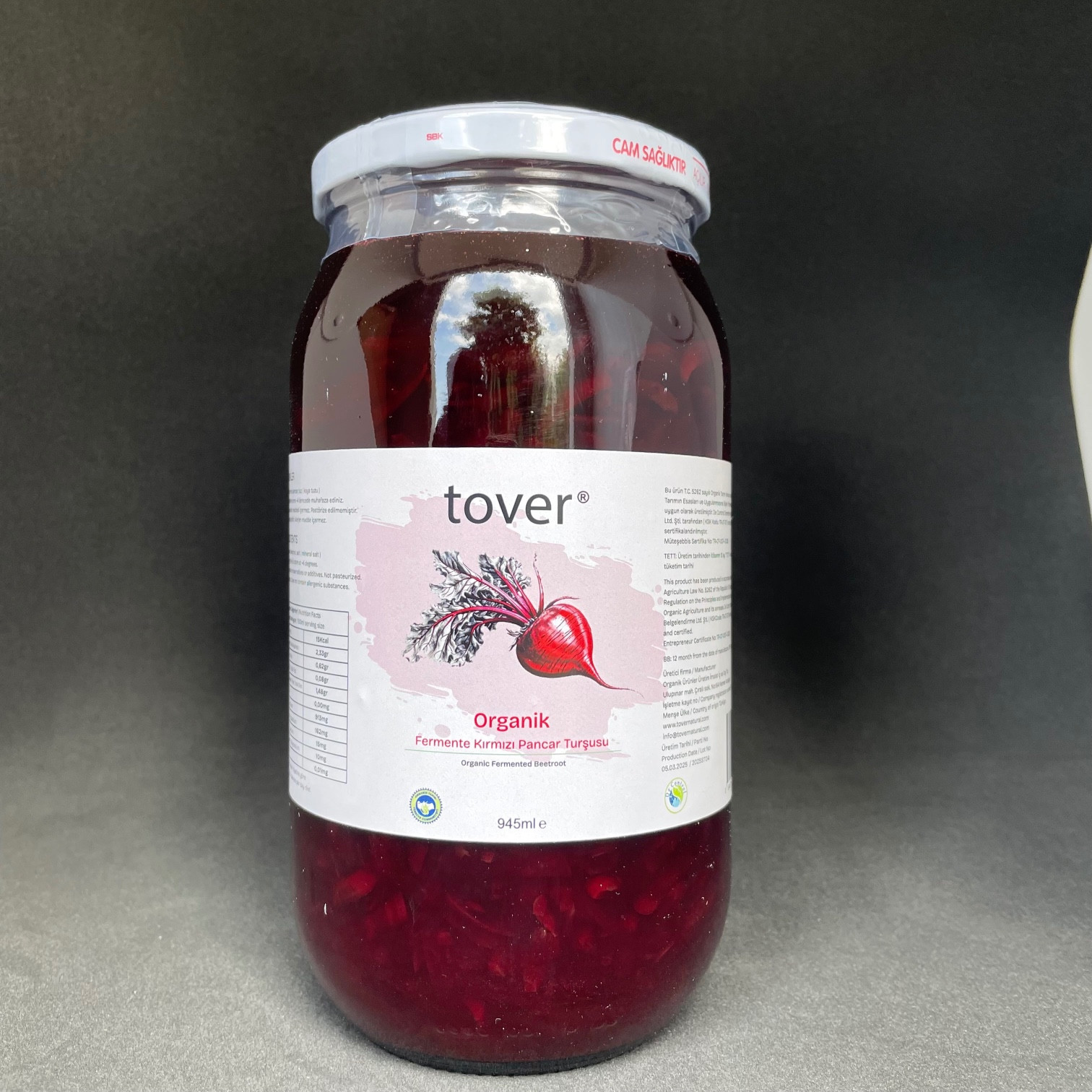 Organik Fermente Kırmızı Pancar Turşusu ( 945ml )