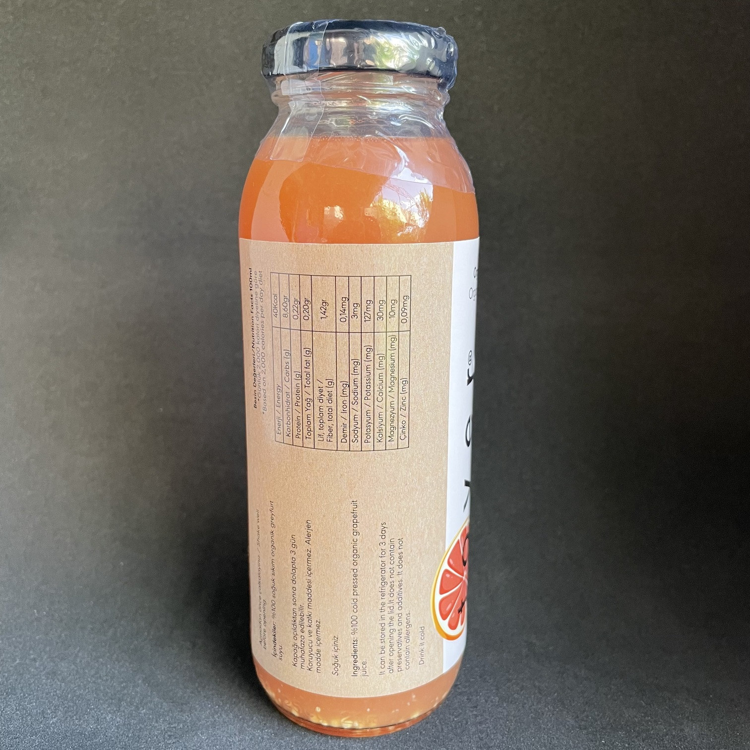 Organik Greyfurt Suyu ( 250ml )