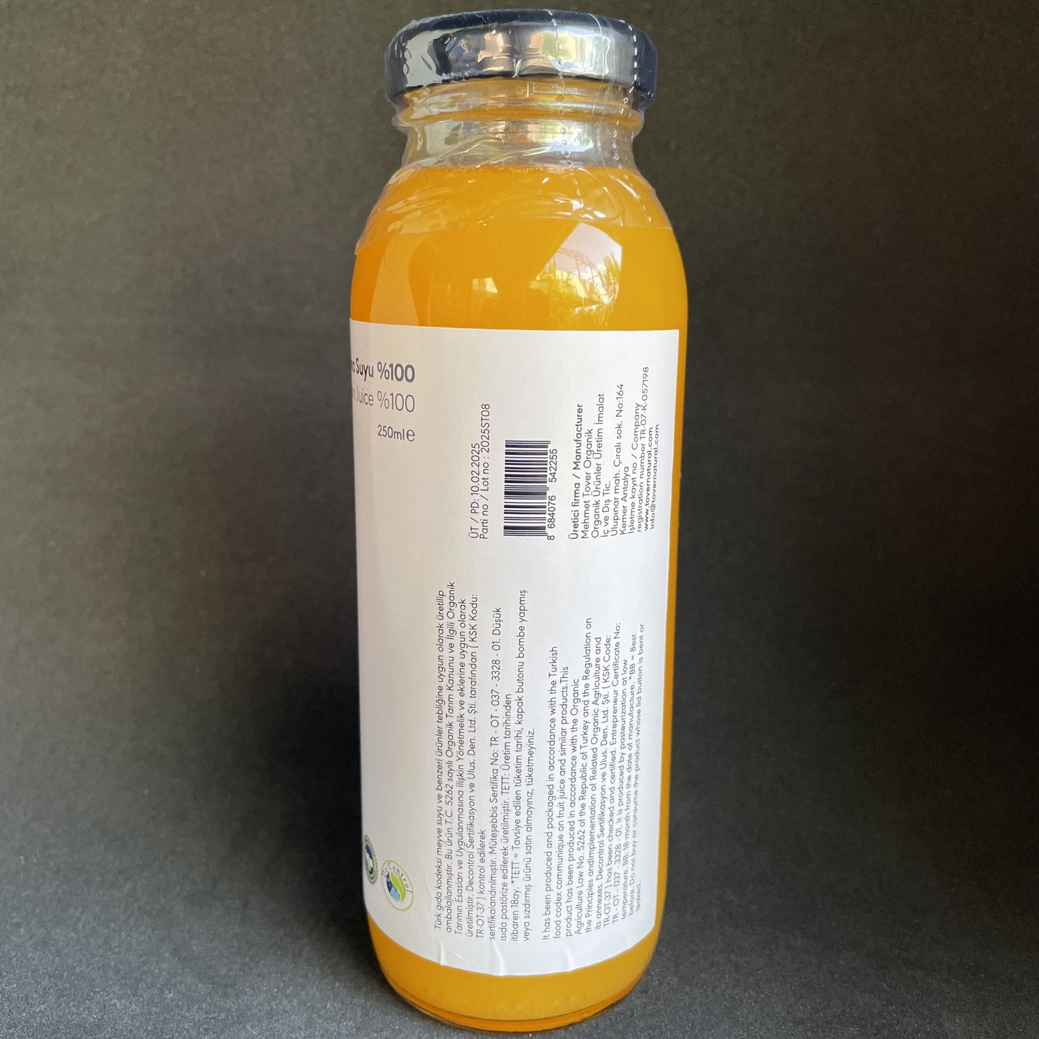 Organik Mandalina Suyu ( 250ml )